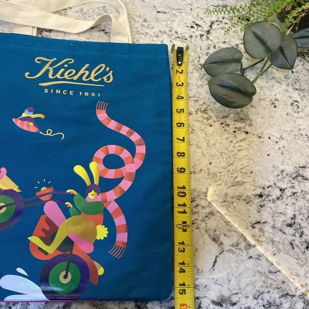 Kiehl's Limited Edition Designer Tote Bag Shoulder‎ Janine Rewell skeleton dog